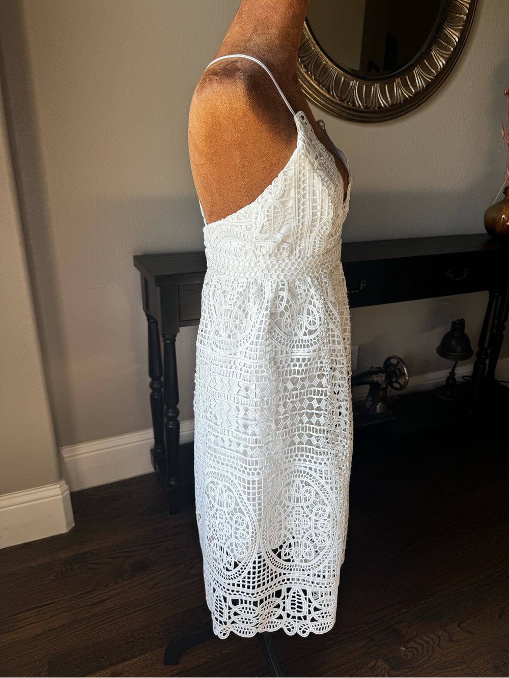 NWOT Bardot Versailles White Crochet Lace Midi Dress | Revolve LWD - Picture 3 of 13